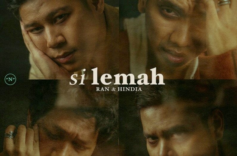 Cover lagu Si Lemah yang menampilak ekspresi sedih dari RAN dan Hindia